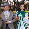 Tonner convention Return to Tara Rhett Butler doll and Tonner Scarlett O'Hara doll wearing Franklin Mint Rhett's Promise outfit